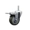 Service Caster 4 Inch Gray Polyurethane Wheel Swivel 34 Inch Threaded Stem Caster Total Lock Brake SCC SCC-TSTTL20S414-PPUB-34212 - alternate 1